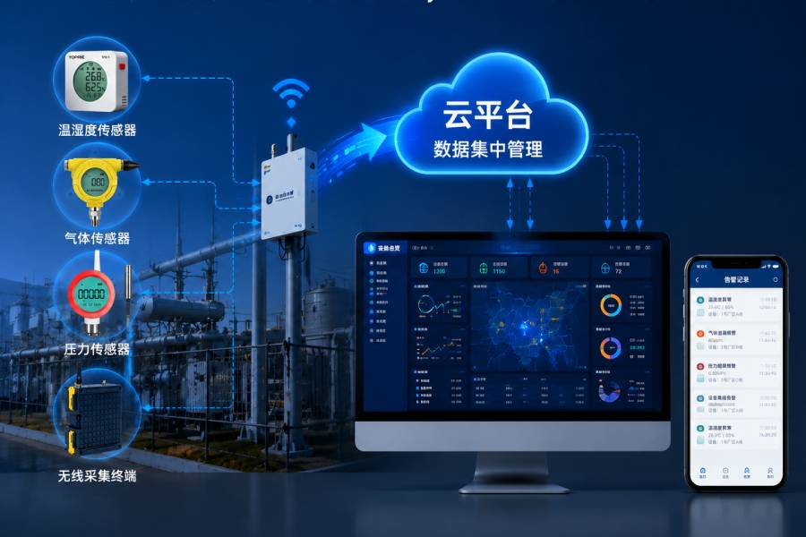 數據中心大屏實時監控園區各項指標